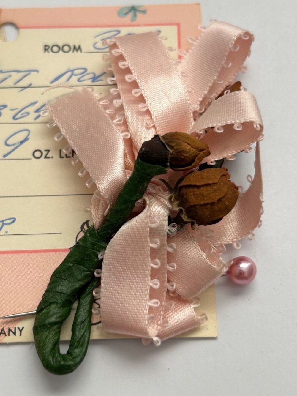Vintage Blue Box Twin Baby Dolls Set Bottles Pink Blankets Corsage & Birth Card - Picture 10 of 10